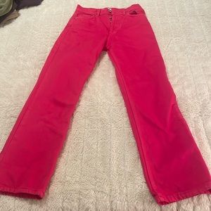 hot pink zara jeans